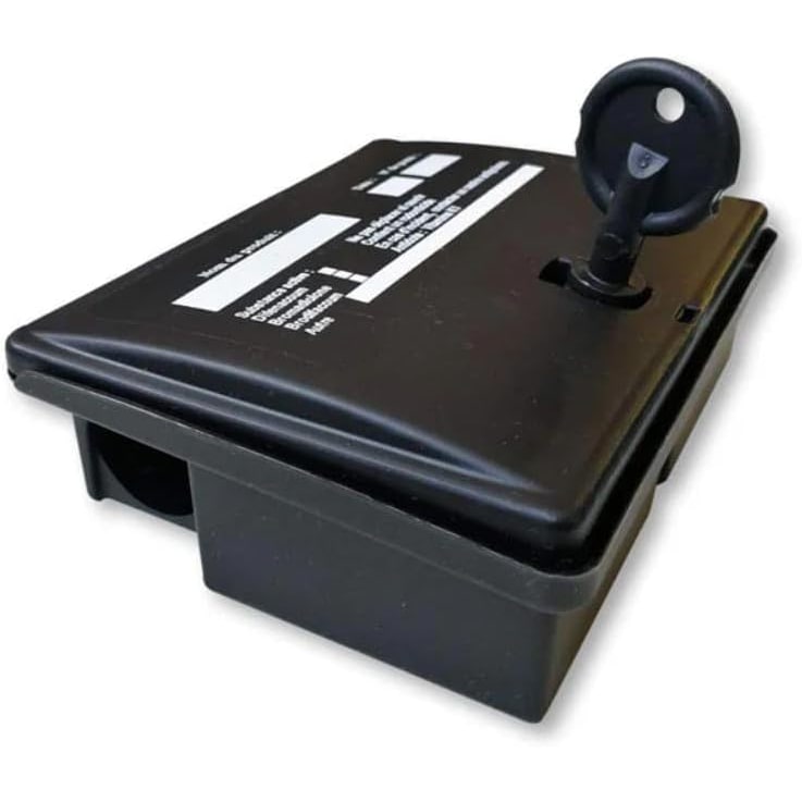 Remi Hogar Trampa para Ratones | Caja Portacebos para Ratones PETI | con Llave de Apertura y Cierre de Seguridad | Estación de Cebo pequeños roedores