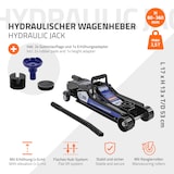 thumbnail of ECD Germany Hydraulischer Wagenheber 2,5T TÜV/GS – Rangierwagenheber mit 2x Gummiauflage & SUV-Adapter, Hubhöhe 80–360 mm, 360° Rollen, Montagehilfe