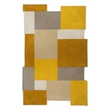 thumbnail of Handgetufteter Wollteppich `Thames Eva` - Geometrisch & Modern. Farbe: Senfgelb, 150x240 cm | Kadima Design