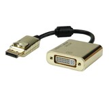 thumbnail of ROLINE GOLD 4K DisplayPort-DVI Adapter, Aktiv, v1.2, DP ST - DVI BU