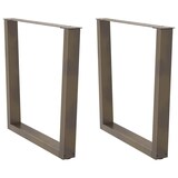 thumbnail of Helloshop26 - Set aus 2 modernisierten geometrischen Esstischbeinen 90 x 72 cm mit verstellbaren Gleitern aus naturbelassenem Stahl 02_0056941