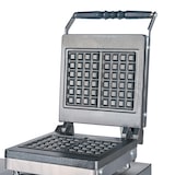 thumbnail of Romux® Gaufrier Électrique Professionnel Simple de Table en Acier Inox 33x33 cm | Plaques de Cuisson en fonte en Fonte - 4 Gaufres Carrées - 2000 W