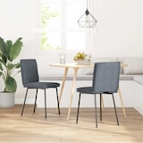 thumbnail of Esszimmerstühle VERA 2er Set Dunkelgrau Samt | Polsterstühle Küchenstuhl Wohnzimmerstühle Essstühle bequem