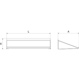 thumbnail of MOBINOX-Scaffale murale inclinato per cestini 1020x488x248 mm.