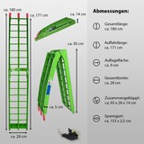 thumbnail of TRUTZHOLM 2 x Auffahrrampe klappbar 180 cm Traglast 680 kg Alu grün geriffelte Einzelstäbe Verladerampe