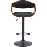 thumbnail of Set van 2 barkrukken Kingston walnoot/zwart/Stof