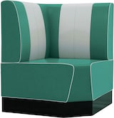 thumbnail of Americano Retro Eckbank | 184x184 cm | Dinerbank Set Türkis & Weiß | Gastro Sitzbank mit Ecke