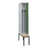 thumbnail of C+P Spind Classic PLUS, Bank, 1 Abteil, 2120x300x815mm, 7035/6011