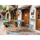 thumbnail of METRO PROFESSIONAL Bistroset klappbar Trigo, 3-tlg., Stahl, 1 Esstisch, 2 Stühle, Baby blau