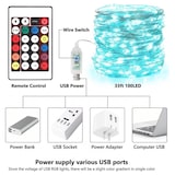 thumbnail of 10m 100 LED Multicolor RGB LED Strip USB 18 Cores Bluetooth Fairy Light Controlo Remoto à prova de água Fairy Light Coshano