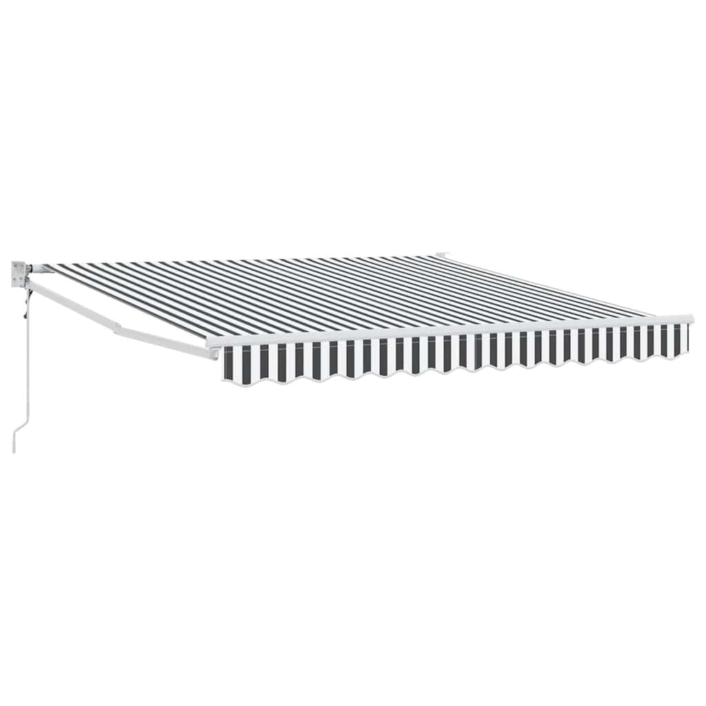 vidaXL Markise Einziehbar Anthrazit und Weiß 3x2,5 m Stoff & Aluminium