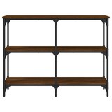 thumbnail of Table console chêne marron 100x29x75 cm bois d'ingénierie Modèle Atlas Office Pro