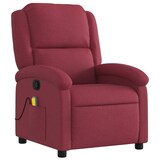 thumbnail of vidaXL Massagesessel Weinrot Stoff