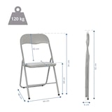 thumbnail of Konferenzstuhl / Besucherstuhl / Klappstuhl TUDELA BASIC PVC grau hjh OFFICE