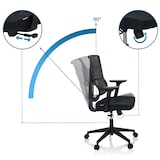 thumbnail of Bürostuhl / Drehstuhl SPINIO Netzstoff / Stoff schwarz hjh OFFICE