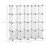 thumbnail of Armario modular de plástico cajas de zapatos con 16 cubos zapatero organizador para entrada pasillo dormitorio 125x32x125 cm
