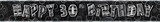 thumbnail of 30. Geburtstag | Banner schwarz / silber