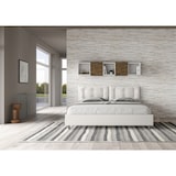 thumbnail of Letto matrimoniale king size senza rete imbottito 200x200 similpelle bianco Annalisa Large