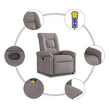 thumbnail of vidaXL Massagesessel Taupe Stoff