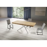 thumbnail of Itamoby Tavolo allungabile 90x200/460 cm Niket quercia natura gambe bianche