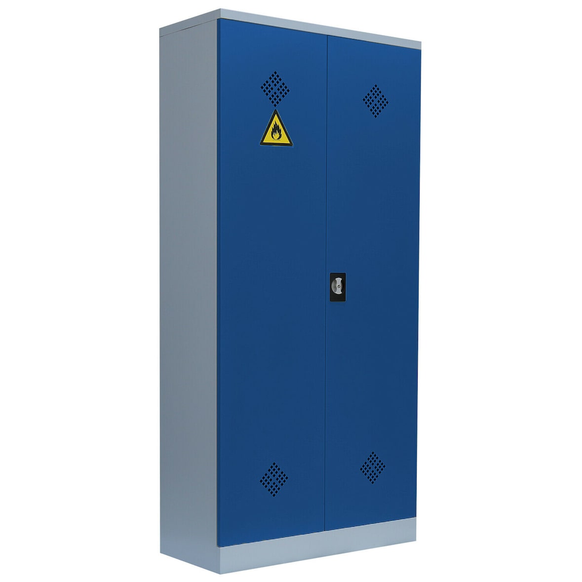 Umweltschrank Gefahrstoffschrank Pflanzenschutzschrank 195x91,6x42,2cm Grau/Blau 566251