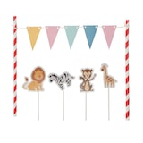 thumbnail of Cake Topper Tiere - Tortendeko Kindergeburtstag Kuchendeko Tortenstecker Kinderparty Geburtstagsdeko Bunt Mix