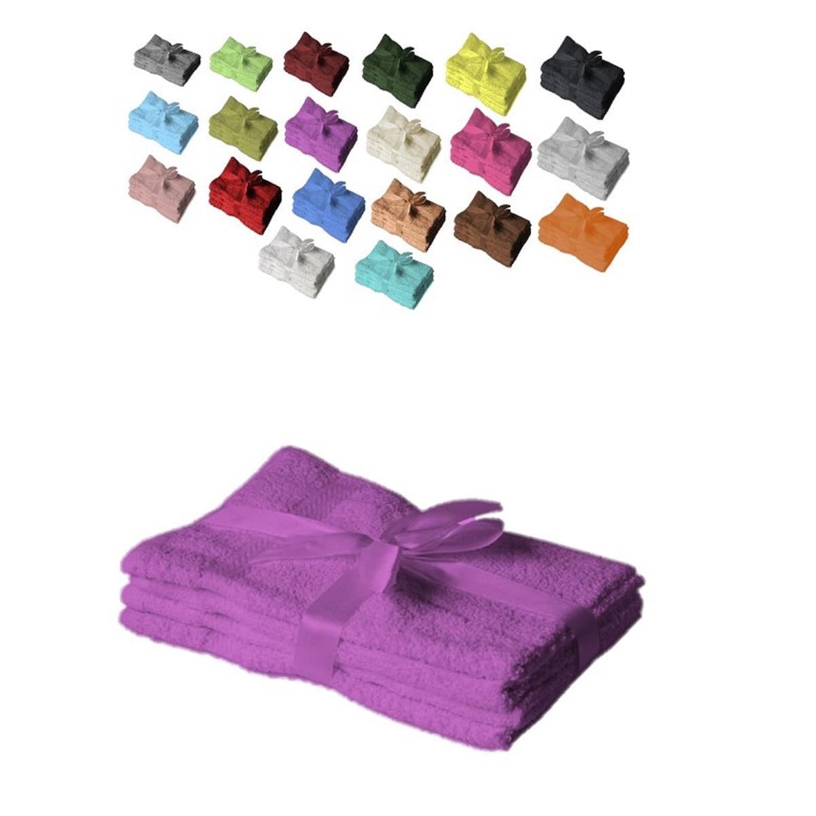12 x  Gästetuch 500 g/m²  30 x 50 cm Lila