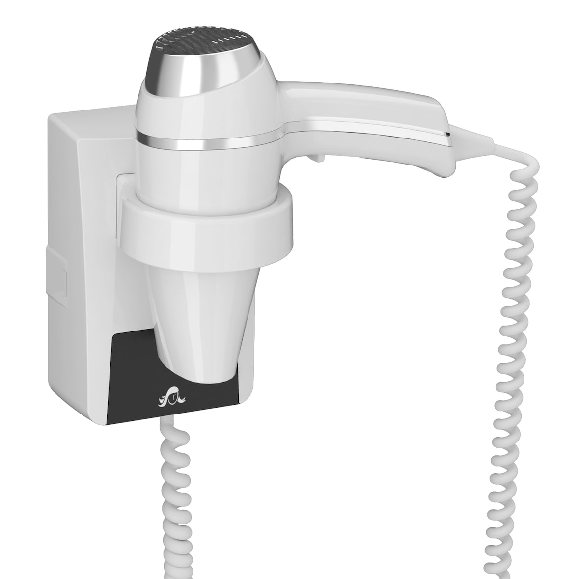 JVD Sèche-Cheveux support mural Clipper blanc