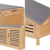 thumbnail of Helloshop26 - Banco zapatero de bambú 50 x 90 x 35 cm gris natural 03_0007659