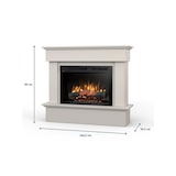 thumbnail of TORMES - Vrijstaande LED elektrische haard - 66 cm - Kasjmier - 108 x 93 x 33,5 cm