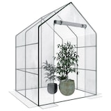 thumbnail of Serra Per Orto Giardino Terrazzo Balcone Senza Ripiani Struttura Metallo Verniciato Telo Trasparente In PVC Con Porta Avvolgibile 140x140x195 Cm