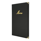 thumbnail of Securit® Speisekarte A4 "Classic" - Schwarz - Kunstleder - 4 Seiten