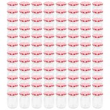 thumbnail of vidaXL Jampotten met wit met rode deksels 96 st 230 ml glas