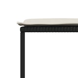 thumbnail of vidaXL Gartenhocker mit Kissen 4 Stk. Schwarz Poly Rattan