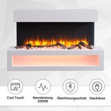 thumbnail of BALDERIA Nikos Elektrokamin, Elektrischer Wandkamin, LED Flammeneffekt, Heizung, Weiß