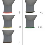 thumbnail of ECD Germany 4 Paar Arbeitshandschuhe mit PU-Beschichtung, Größe 10-XL, Grau, Mechanikerhandschuhe Montagehandschuhe Schutzhandschuhe Gartenhandschuhe