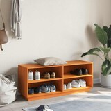thumbnail of vidaXL Schuhschrank Wachsbraun 110x34x45 cm Massivholz Kiefer