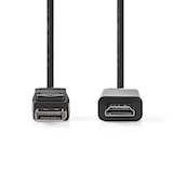 thumbnail of Nedis Displayport-Kabel - DisplayPort Stecker - HDMI Stecker - 1080p - Vernickelt - 3.00 m - Rund - PVC - Schwarz - Label