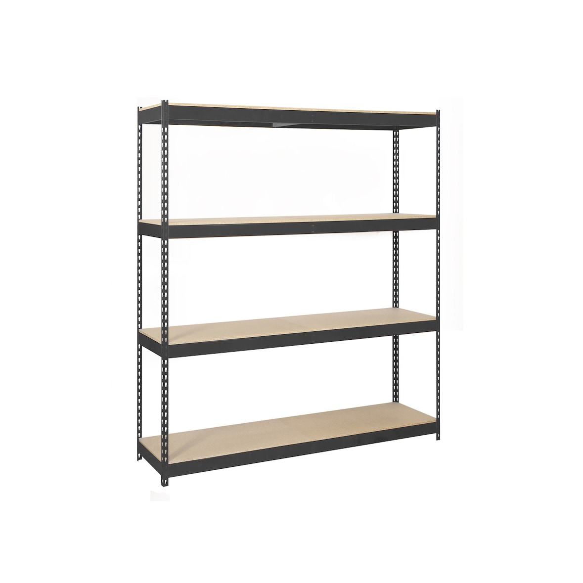SimonRack Industrieregal, 2000x1200x450 mm, 400 kg am Biegepunkt, 4 Holzböden, Garagenregal, Anthrazit/Holz- Ecoforte