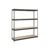 thumbnail of SimonRack Industrieregal, 2000x1200x450 mm, 400 kg am Biegepunkt, 4 Holzböden, Garagenregal, Anthrazit/Holz- Ecoforte