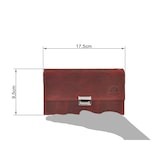 thumbnail of Greenburry Kellnerbörse Leder antik rot Vintage Bedienungsbörse Taxibörse Kellnergeldbörse