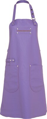 thumbnail of Premium Leder Back- und Kochschürze Lila mit 2 Taschen