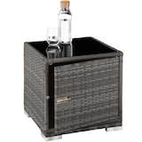 thumbnail of tectake 2 wicker ligbedden met aluminium frame en tafel, inclusief beschermhoes - grijs - 403088