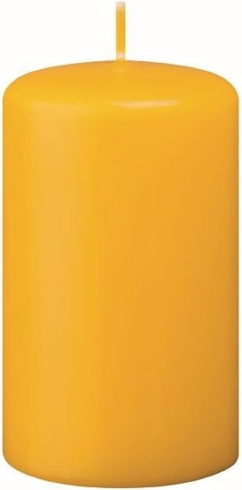 Flachkopf-Stumpenkerzen Goldgelb 150 x Ø 40 mm, 16 Stück