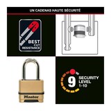 thumbnail of Cadenas Haute Sécurité - Master Lock - M175eurdlf - Combinaison - Zinc - Anse L - Extérieur