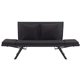 thumbnail of Helloshop26 - Banco de jardín mobiliario de terraza exterior muebles de terraza con cojines 110 x 60 x 32 cm resina trenzada negra 02_0011595