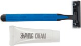 thumbnail of 4x125 Set aus PET-Einweg-Rasierer und Rasiercreme 11x4,5 cm schwarz