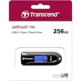 thumbnail of Transcend 256GB JetFlash 790 USB 3.1 Pen Drive, Capless, Black
