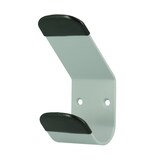 thumbnail of Patère Steely, 1 tête double, en acier et PVC, coloris gris métal