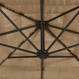 thumbnail of vidaXL Sonnenschirm mit LED und Stahlmast Braun 290x290x238 cm